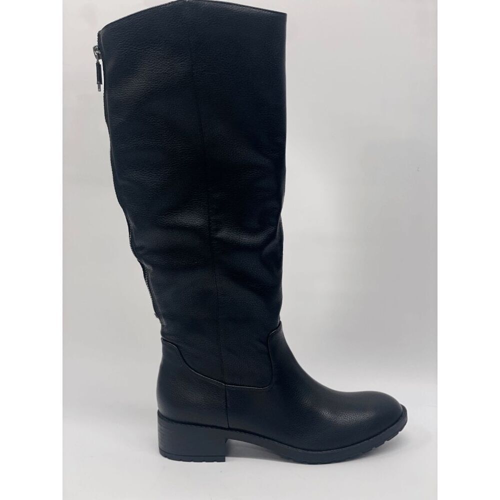 Style & Co Women's Graciee Zip Riding Boots - Black Smooth 7M - Picture 4 of 8